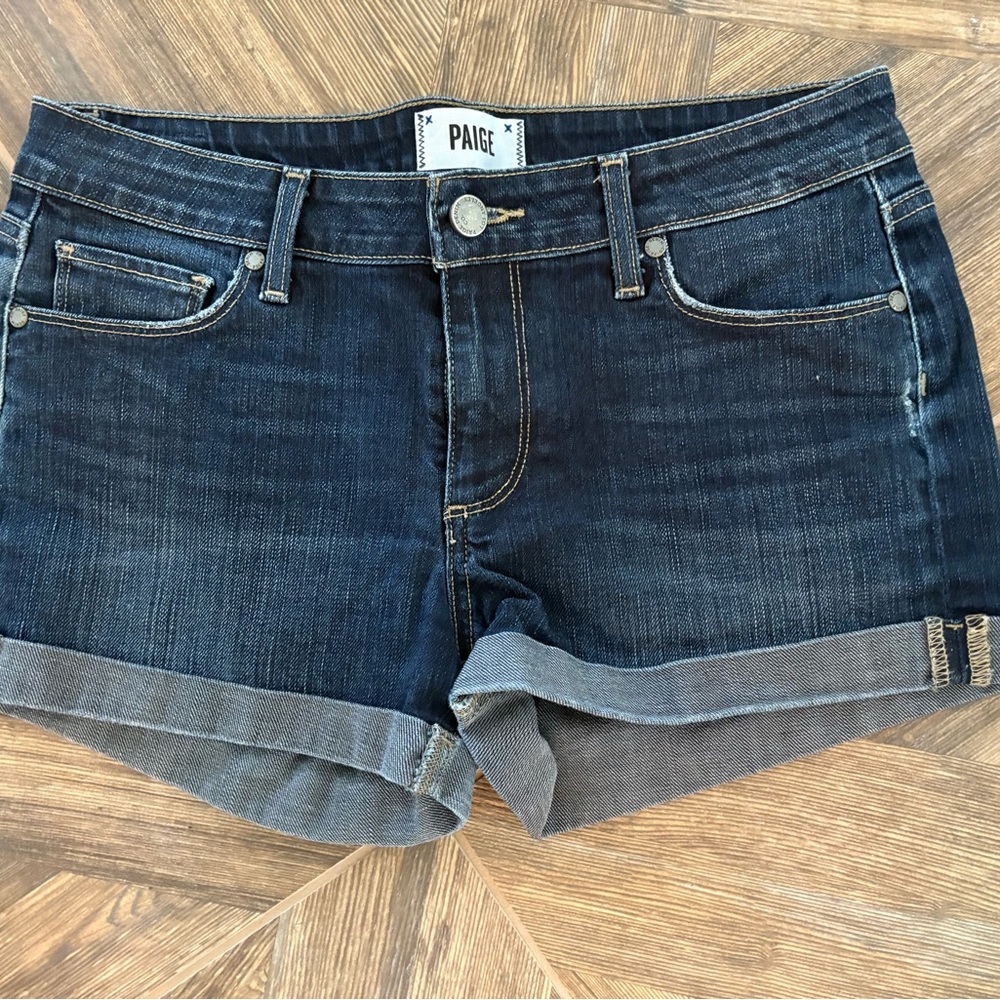 Paige Women's Denim Shorts - Dark Blue Size 27